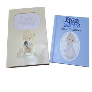 Precious Moments Bible & Bible Promises Set NKJV Thomas Nelson Vintage Kids